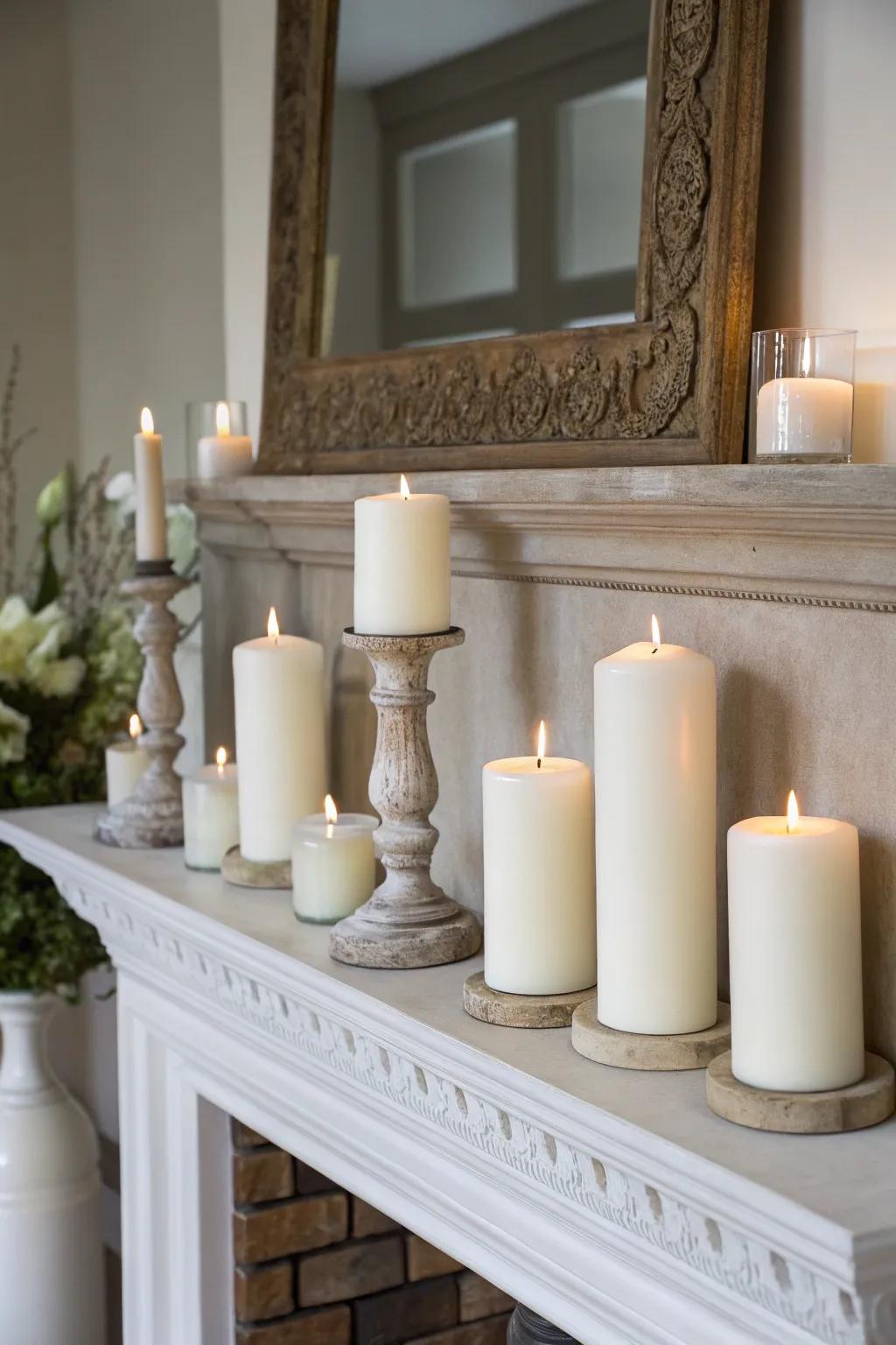 Candle setups that warm the heart.