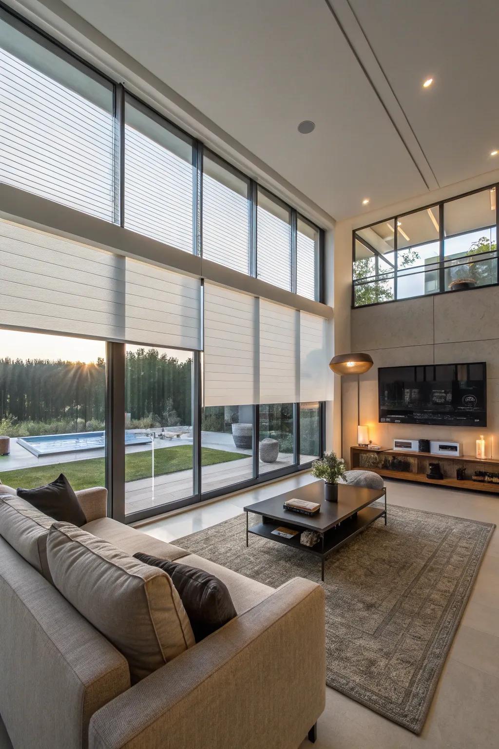 Intelligent home window solutions offer futuristic convenience.