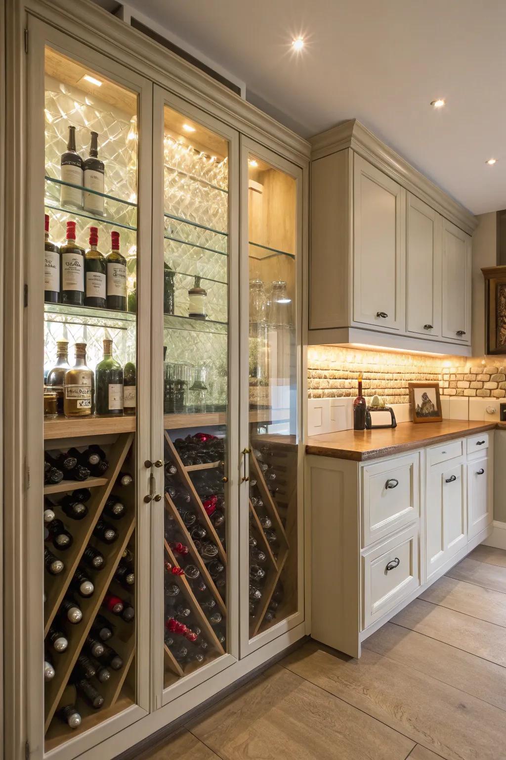 Glass-front cabinets display and protect your collection elegantly.