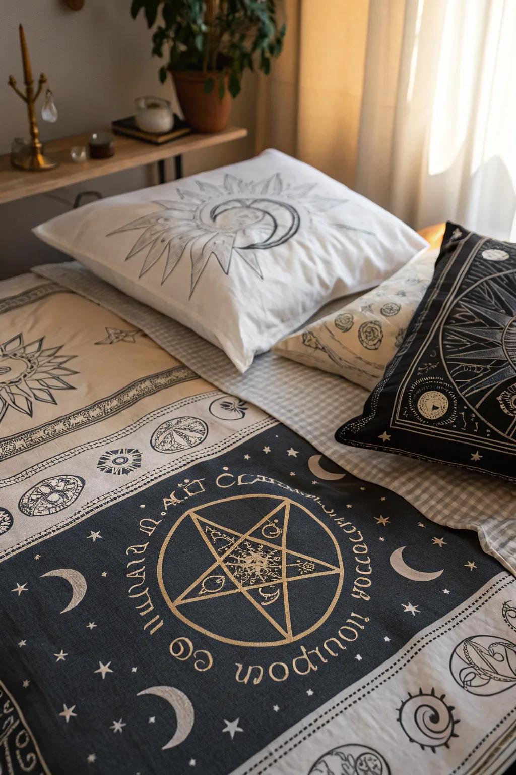 Witchy fabrics add elegance and layers of mystery.