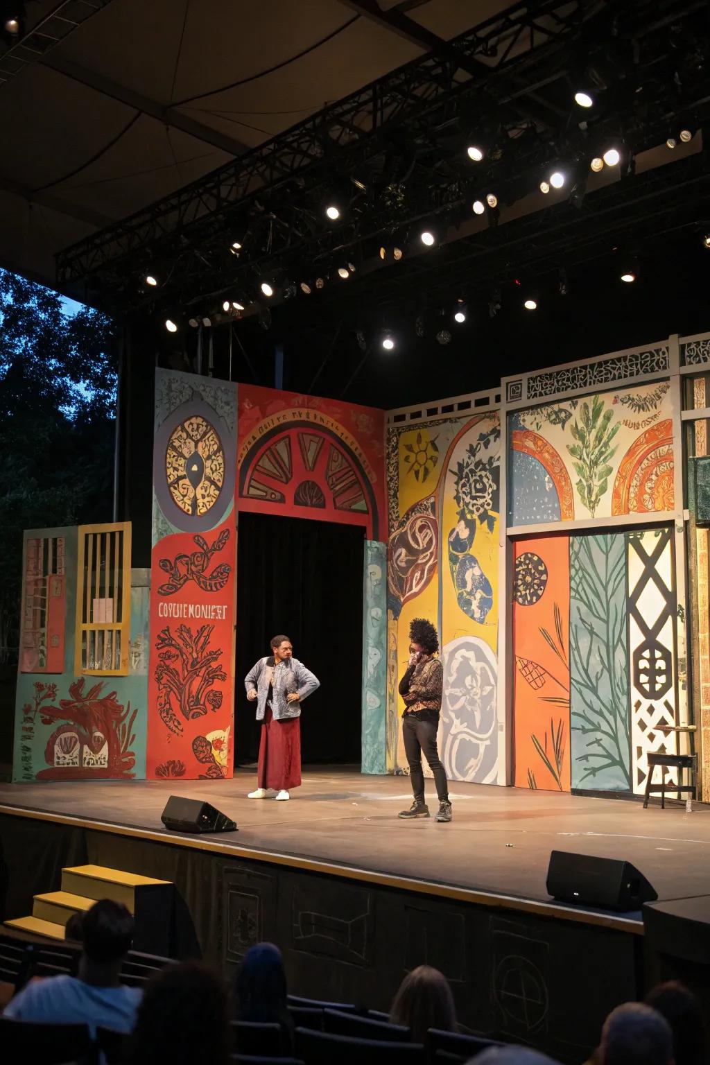 Creative canvases infuse individuality into the stage environment.