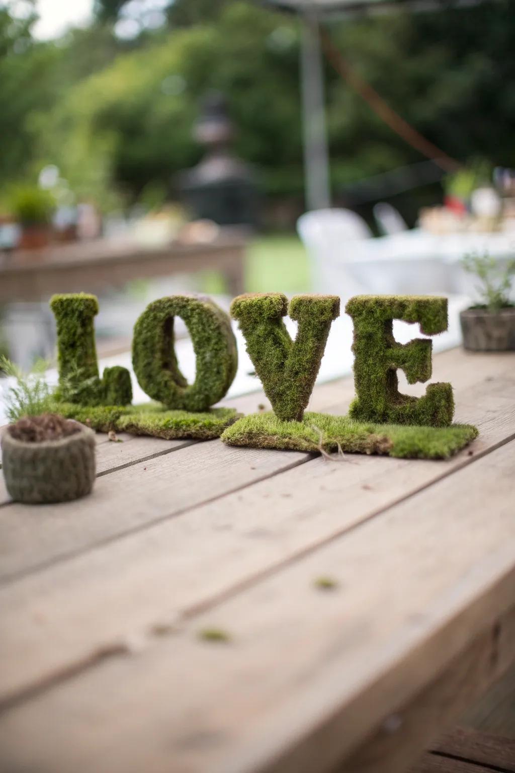 Personalize your space with nature-inspired lettering.
