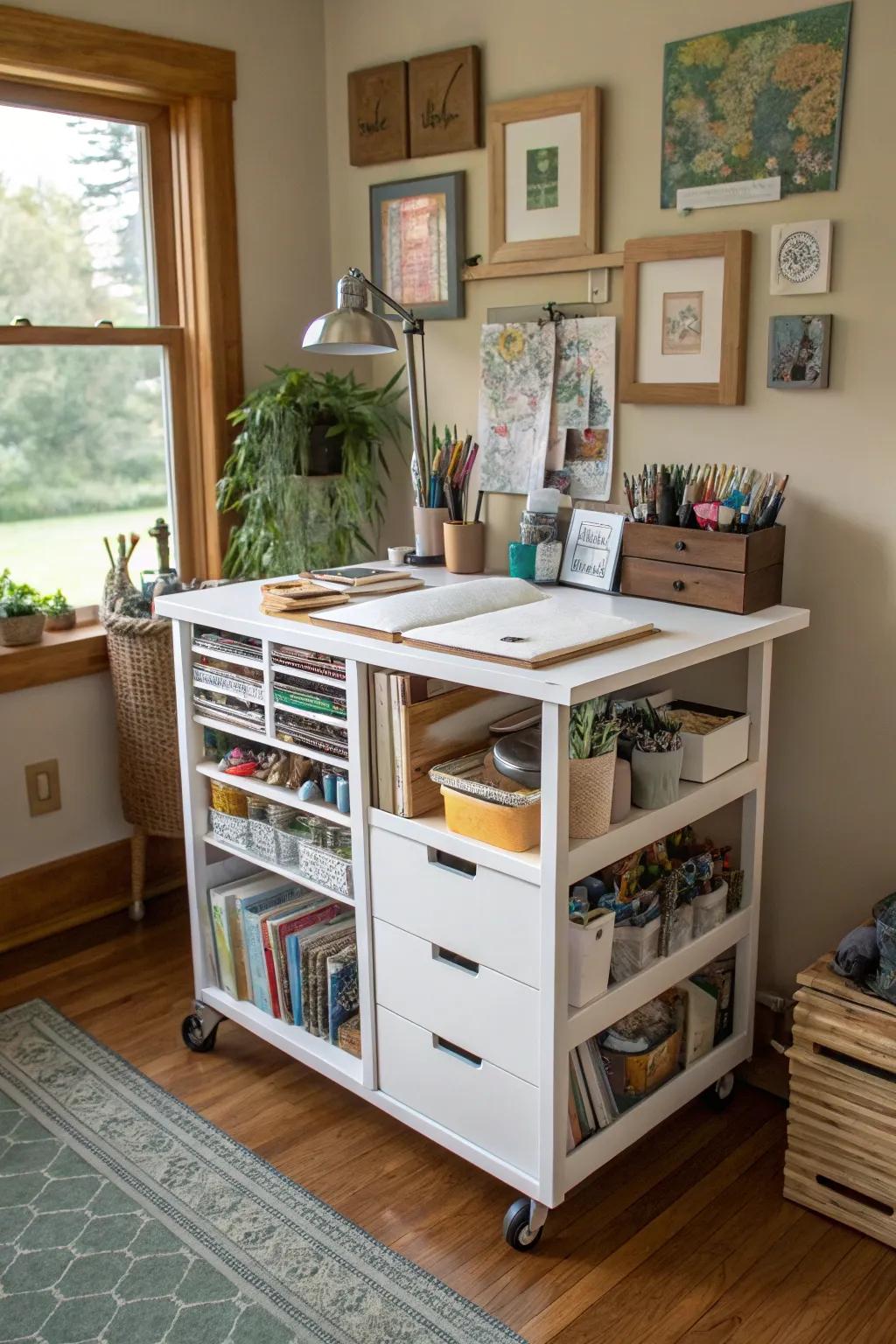 A mobile workstation provides flexibility and can be adapted to different needs.