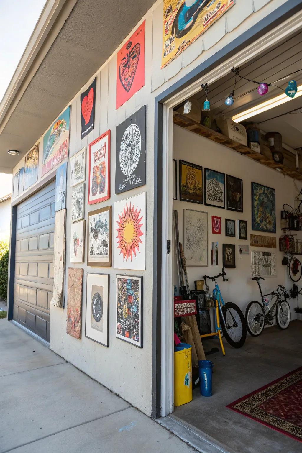 Wall art can bring character and warmth to your garage.