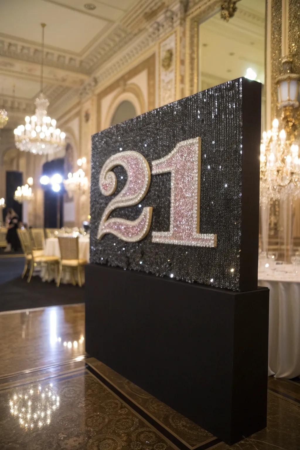 Sparkles and shine create a dazzling party atmosphere.