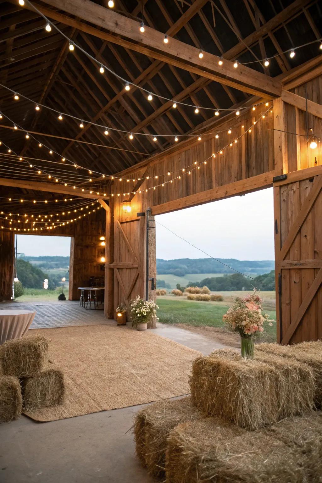 Celebrate in country style with a captivating barn celebration.