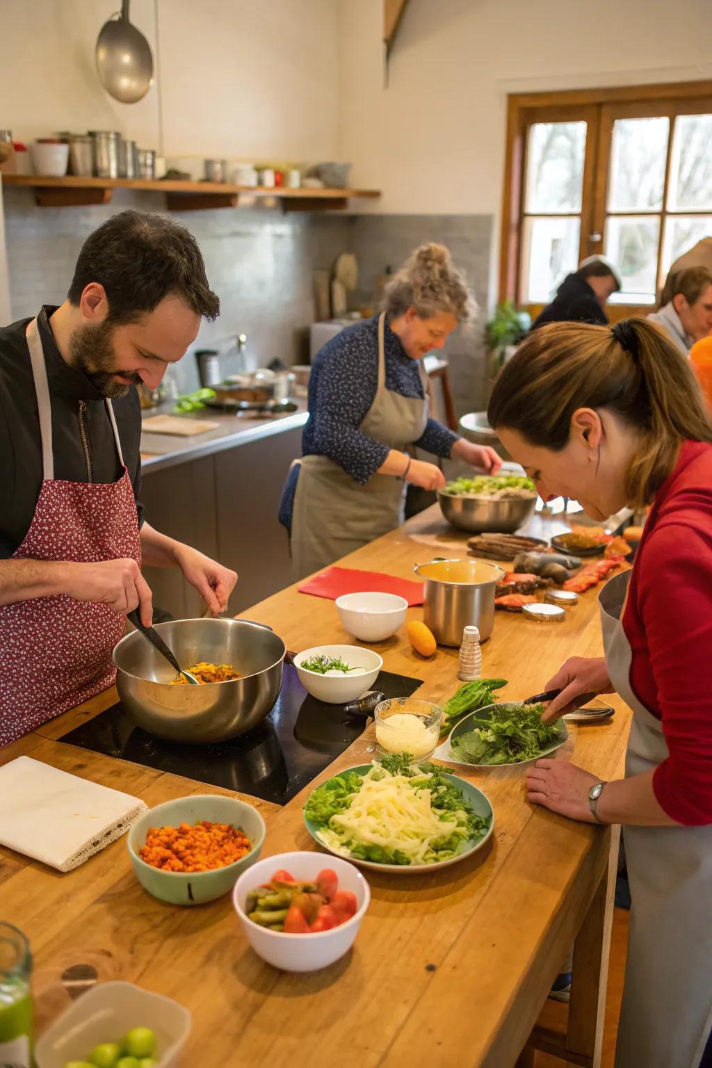 An interactive culinary lesson is a deliciously fun celebration.