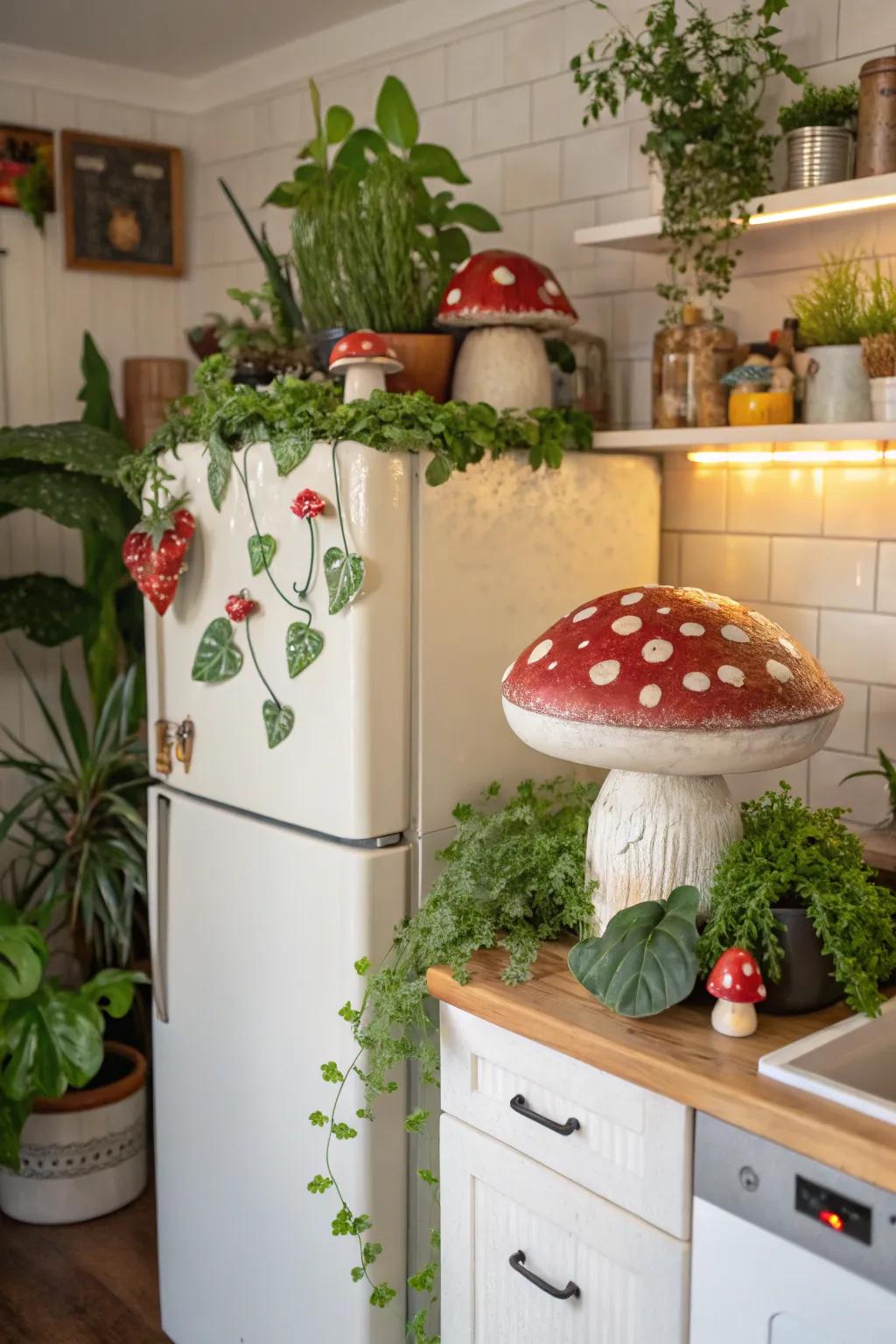 Make a garden above your fridge for a magical touch.