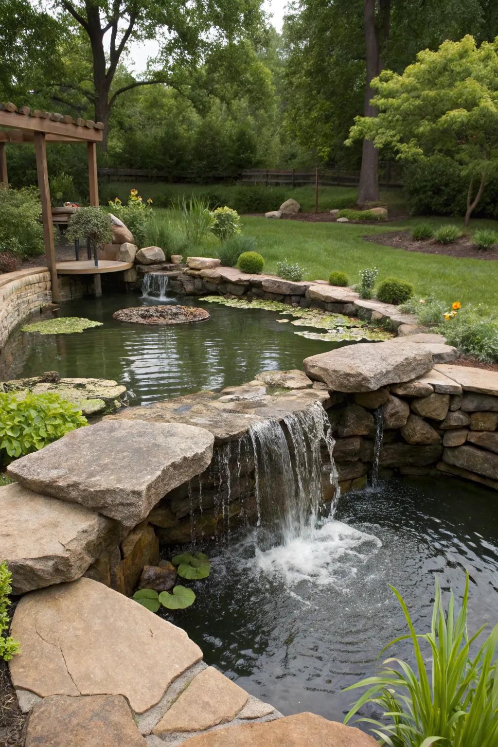 A continuous-flow concept lends this pond a spacious, luxurious impression.
