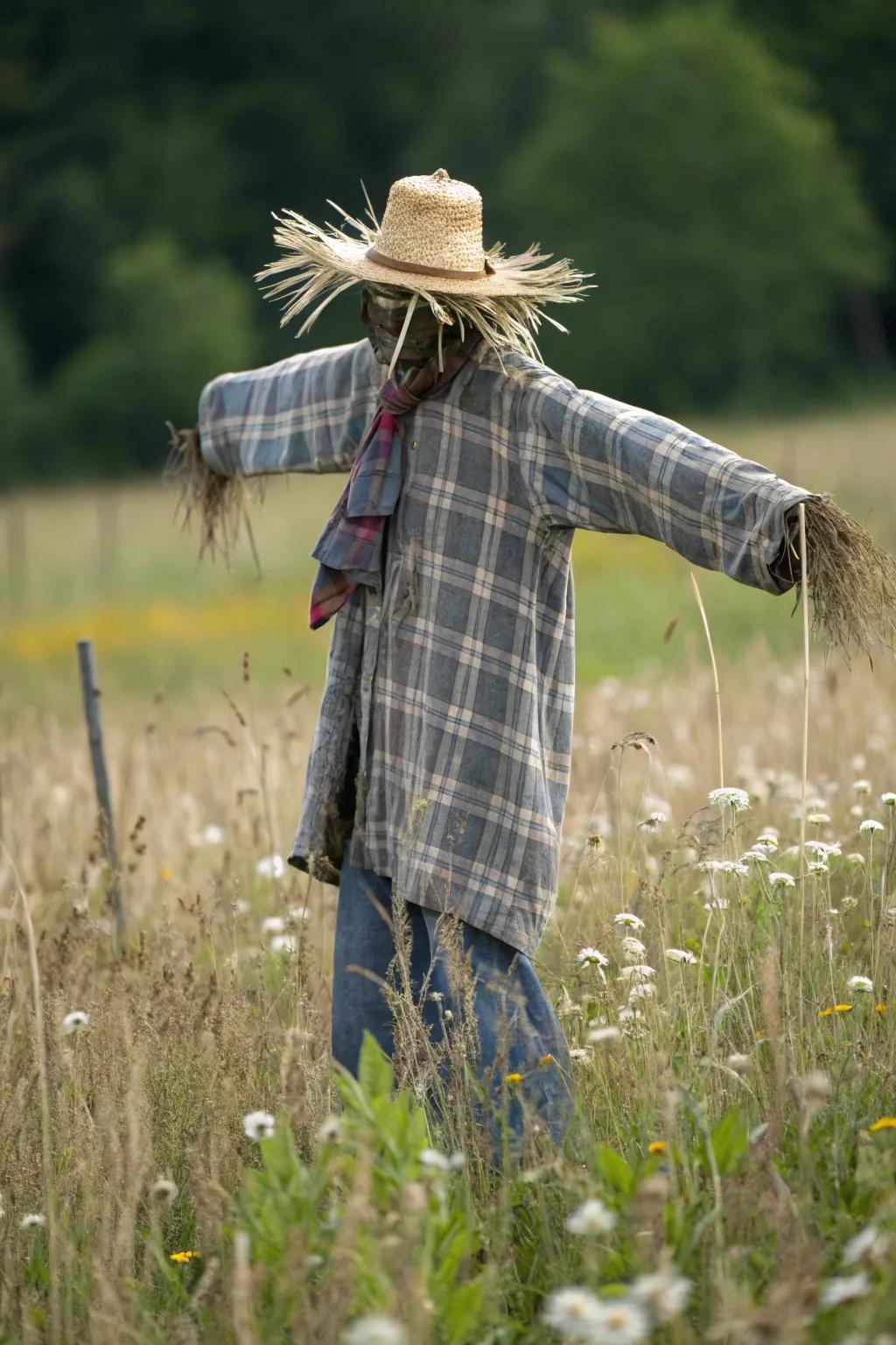 Celebrate the harvest with a rustic straw person attire.