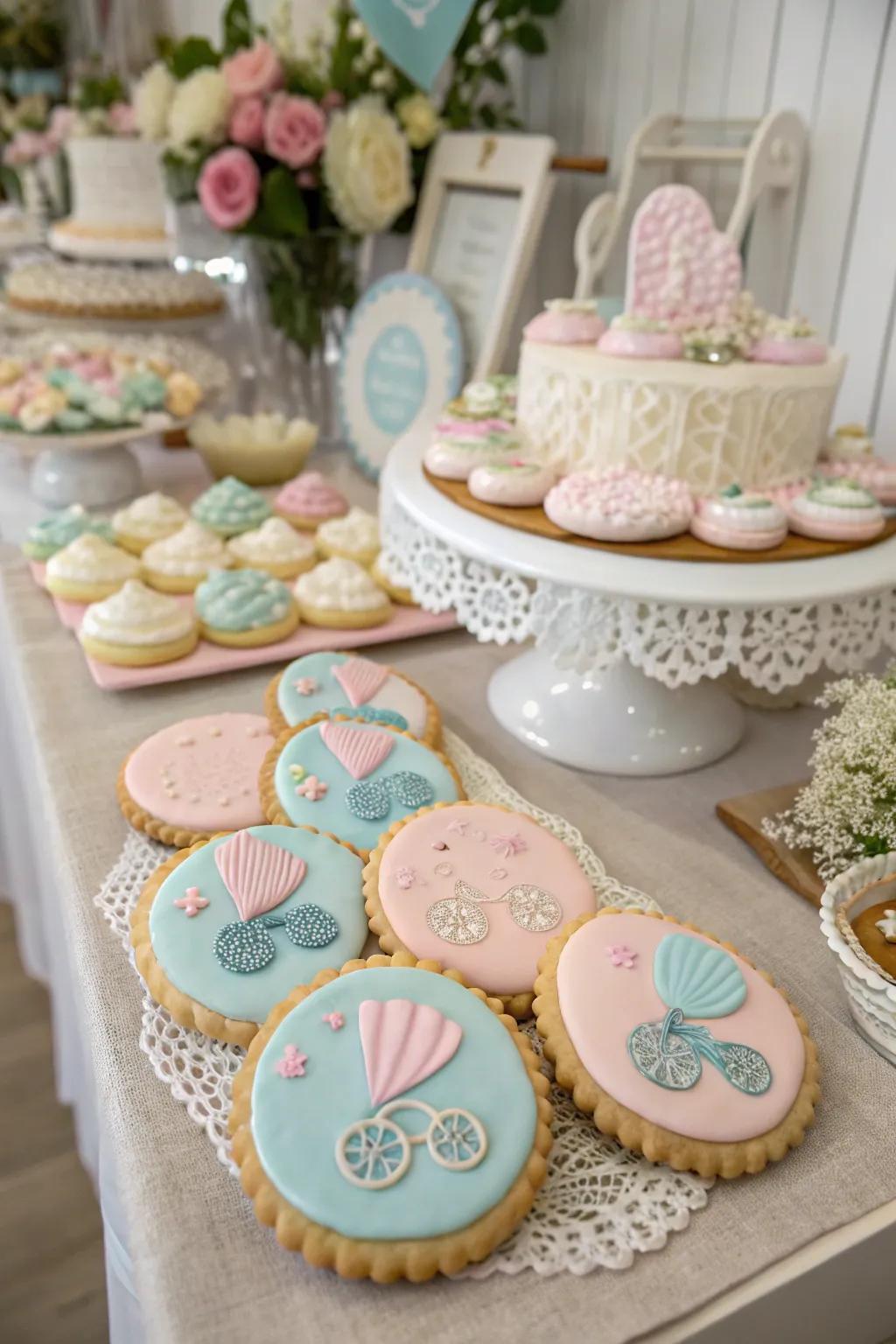 Customized biscuits make for a sweet and thematic treat.