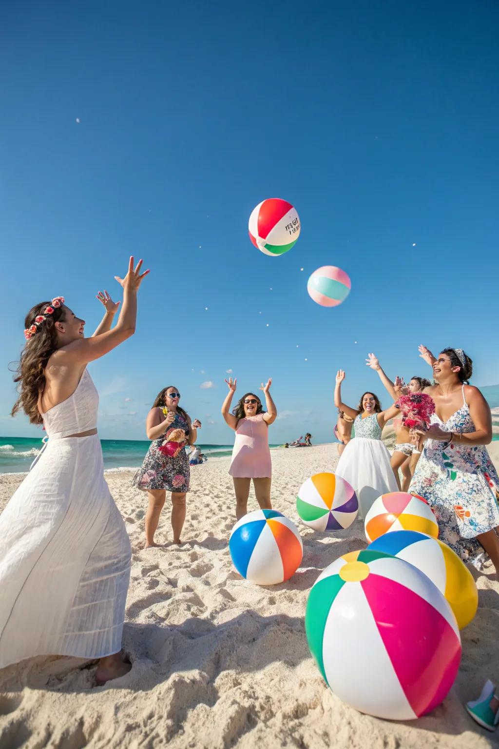 Themed beach balls offer a fun and surprising element.