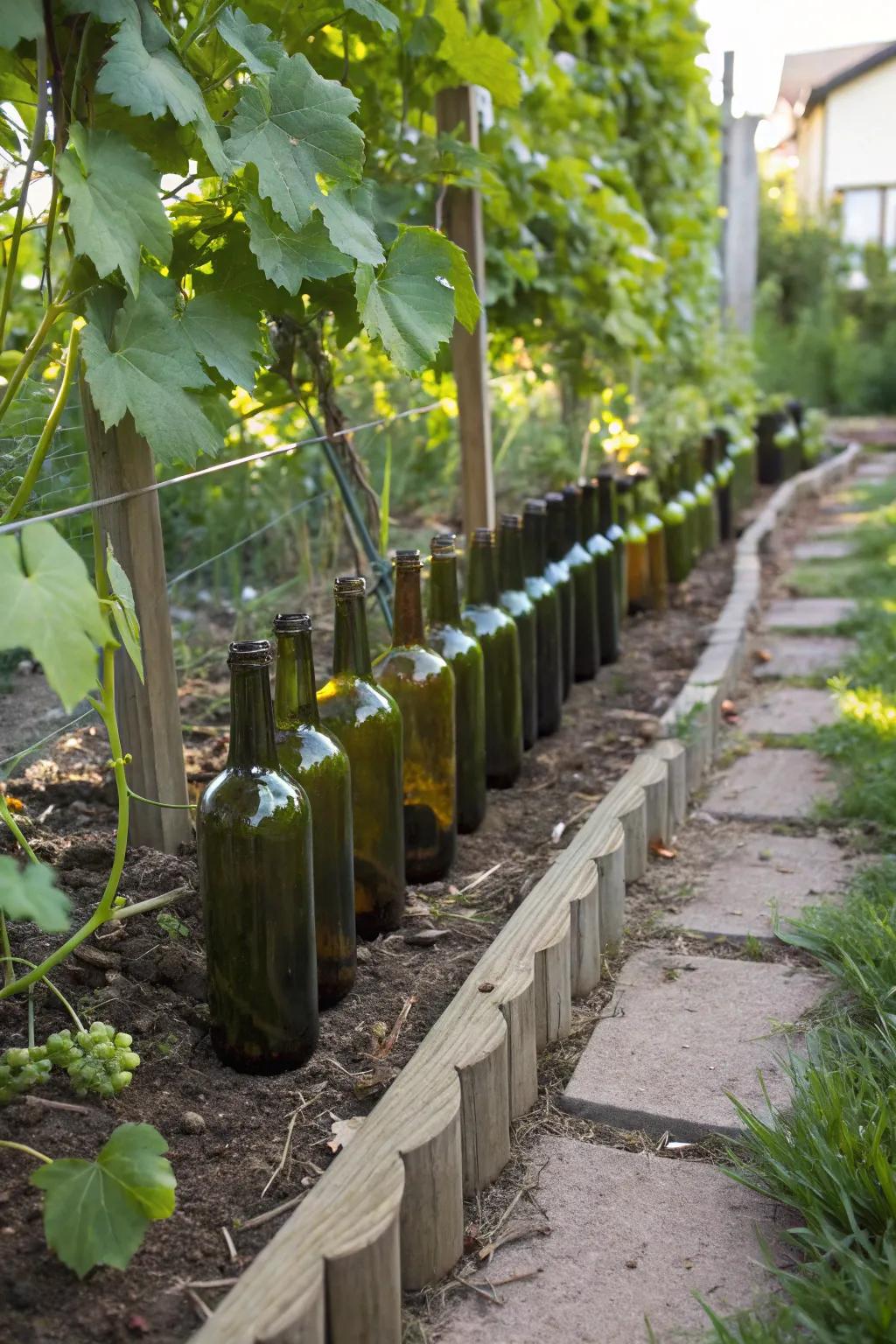 Bottle borders add a touch of personality.