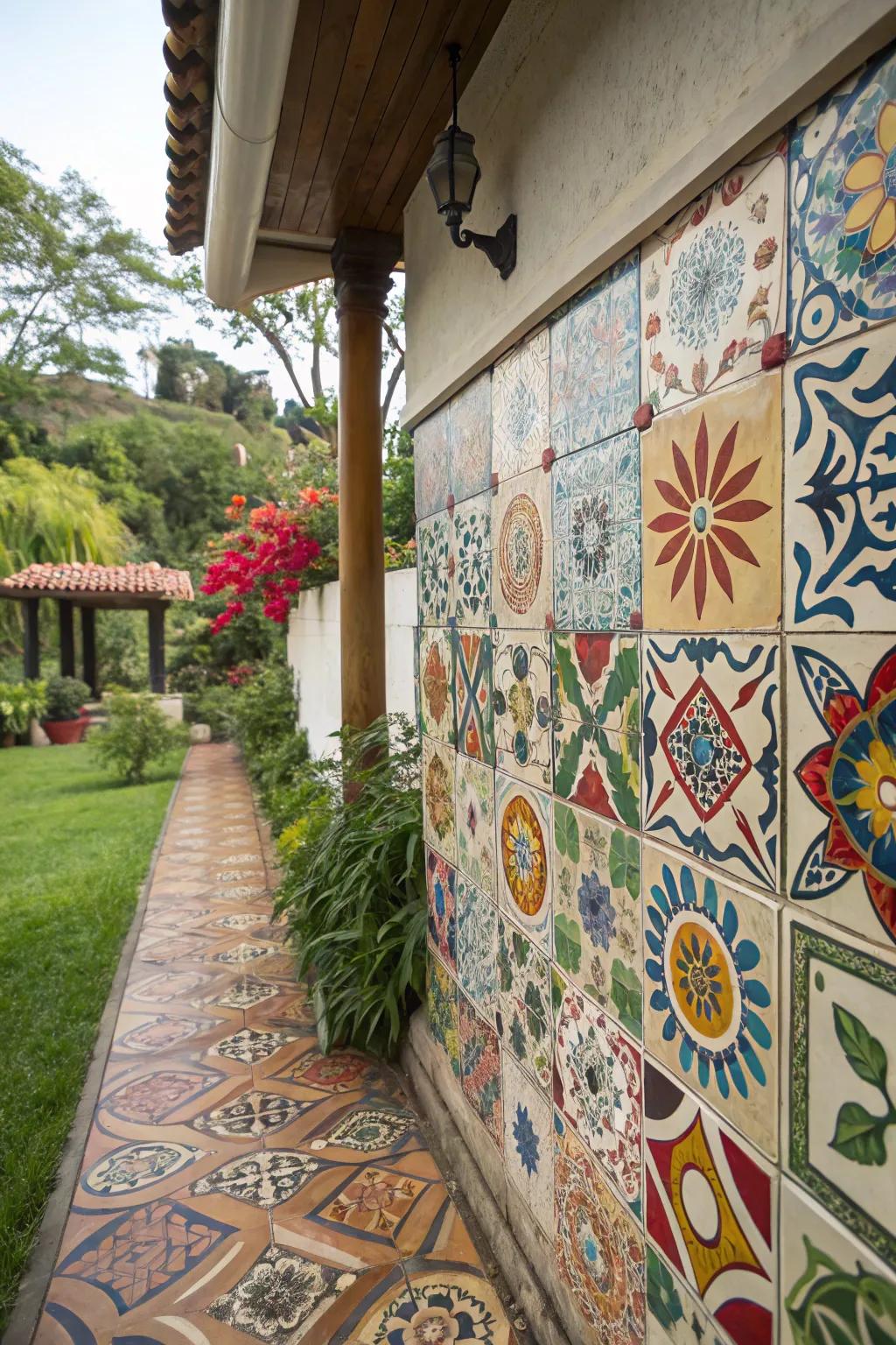 Chromatic tesserae infuse vivacity and allure.