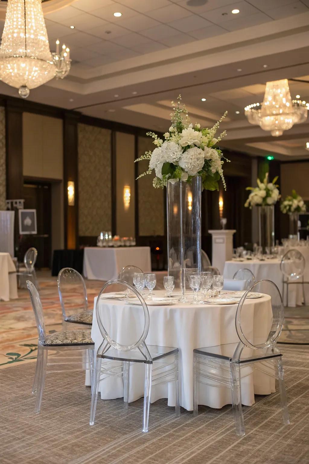Inject modernity with lucite details.