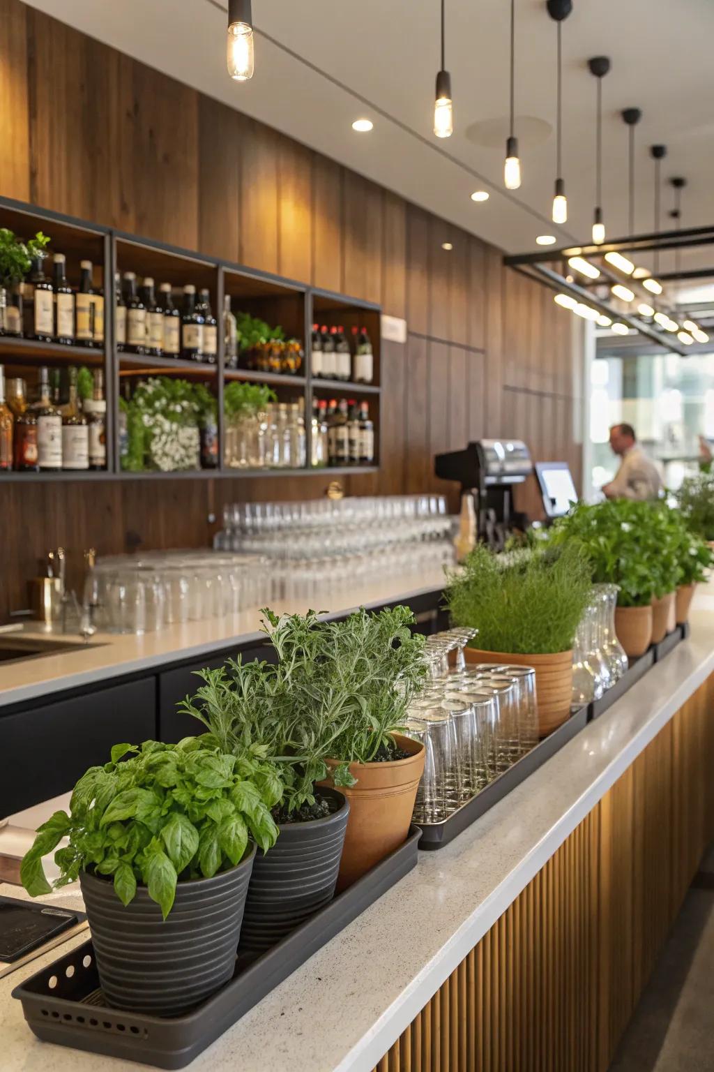 Flora adds a revitalizing and energetic touch to your bar.