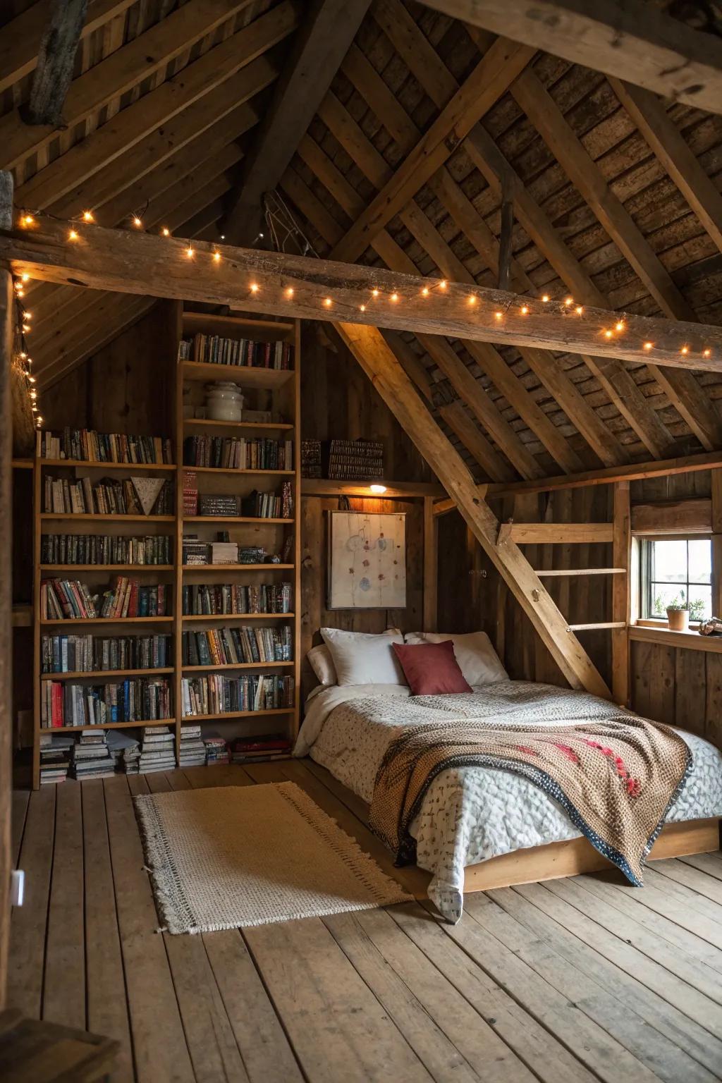 Loft areas add functionality and charm.