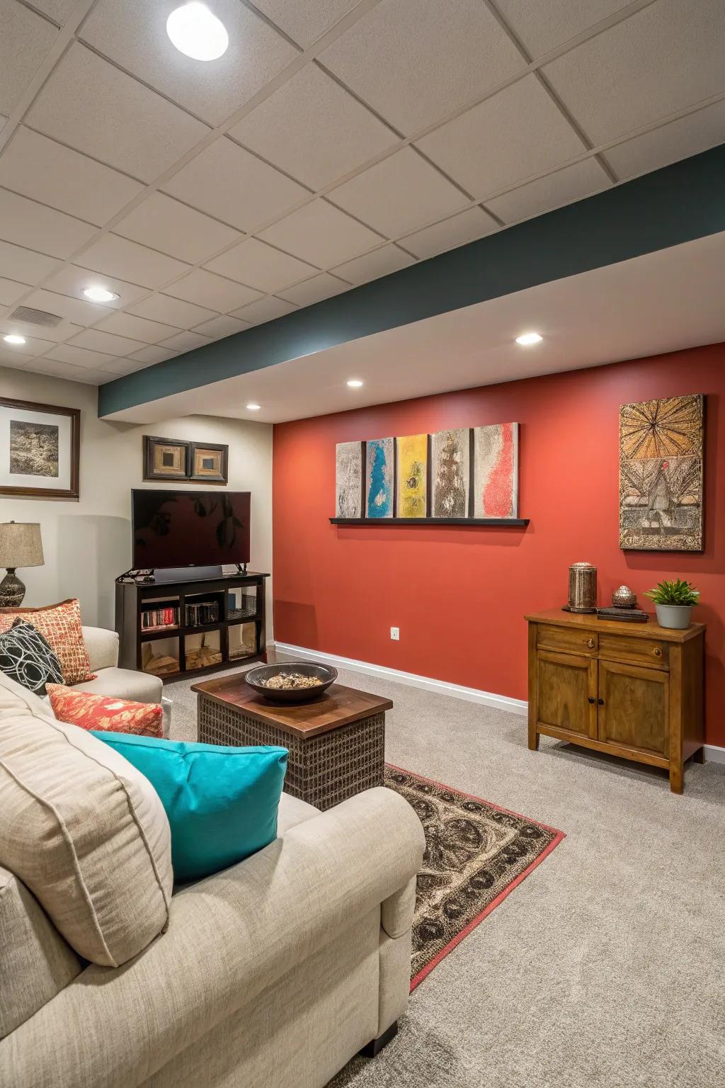 Feature partitions introduce depth and visual intrigue.
