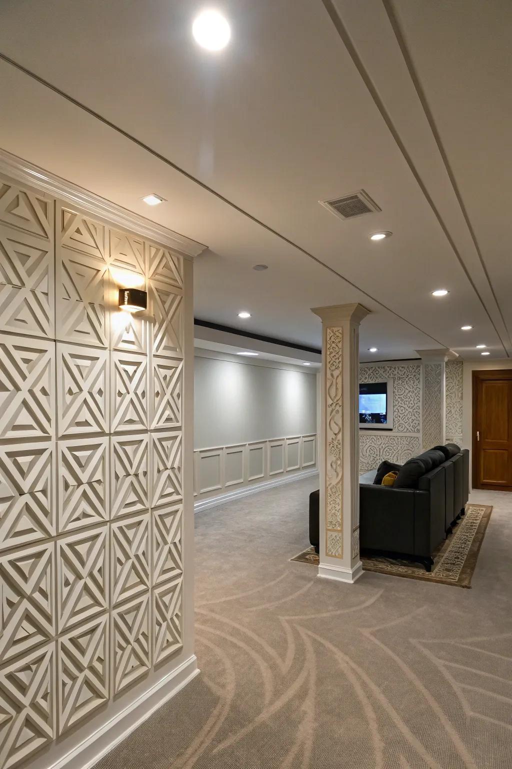 Geometric designs introduce a modern twist.