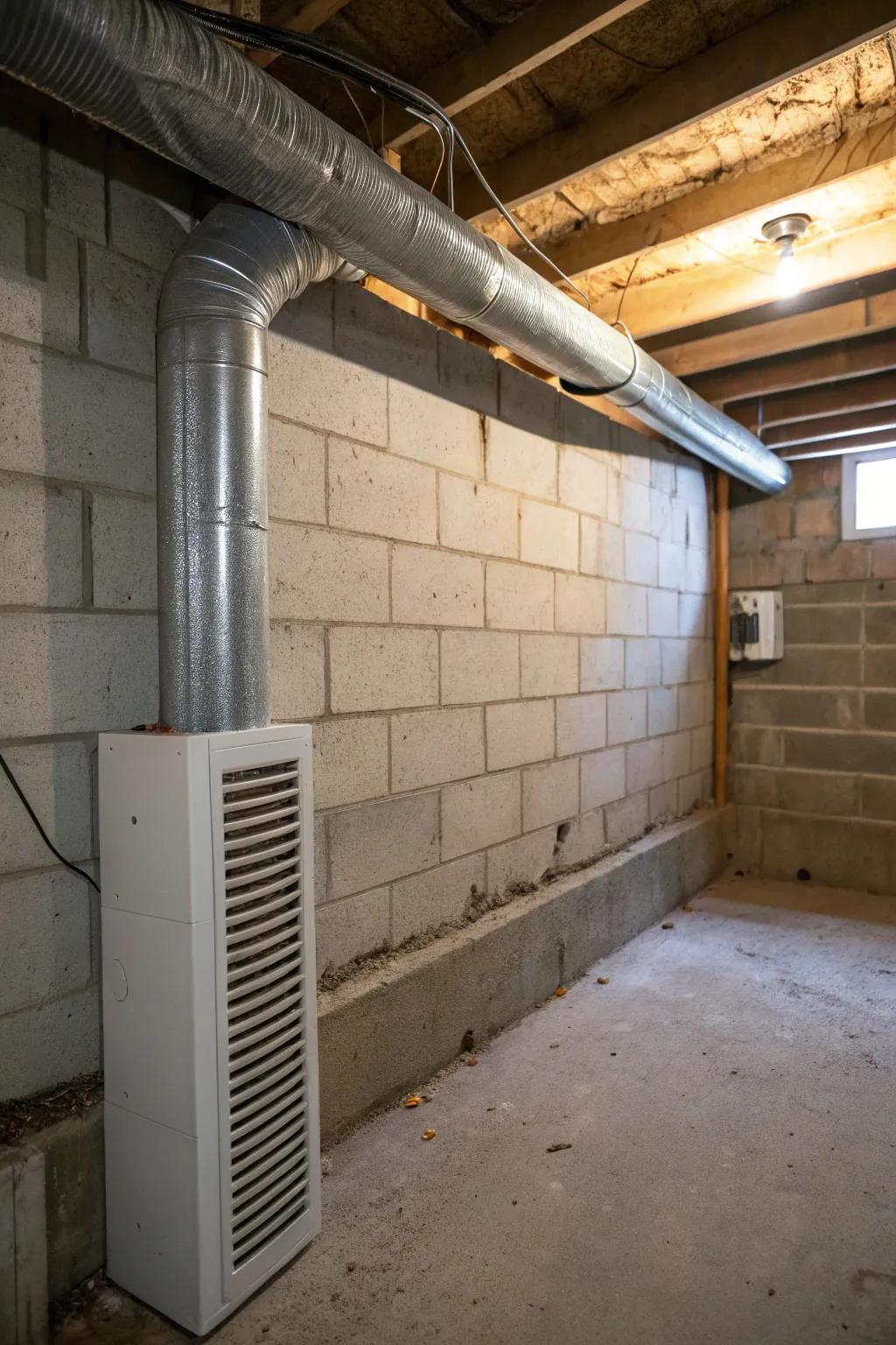 Stack vents are a sustainable way to keep air flowing constantly in basements.