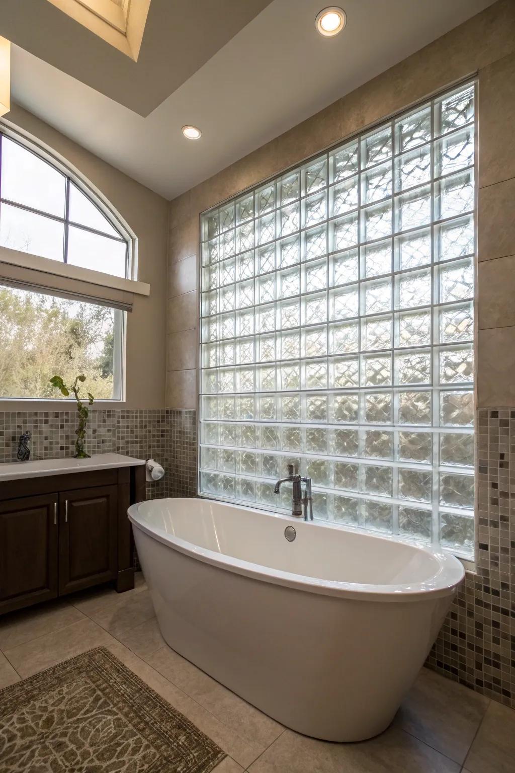 Clear bricks deliver a modern and stylish design.