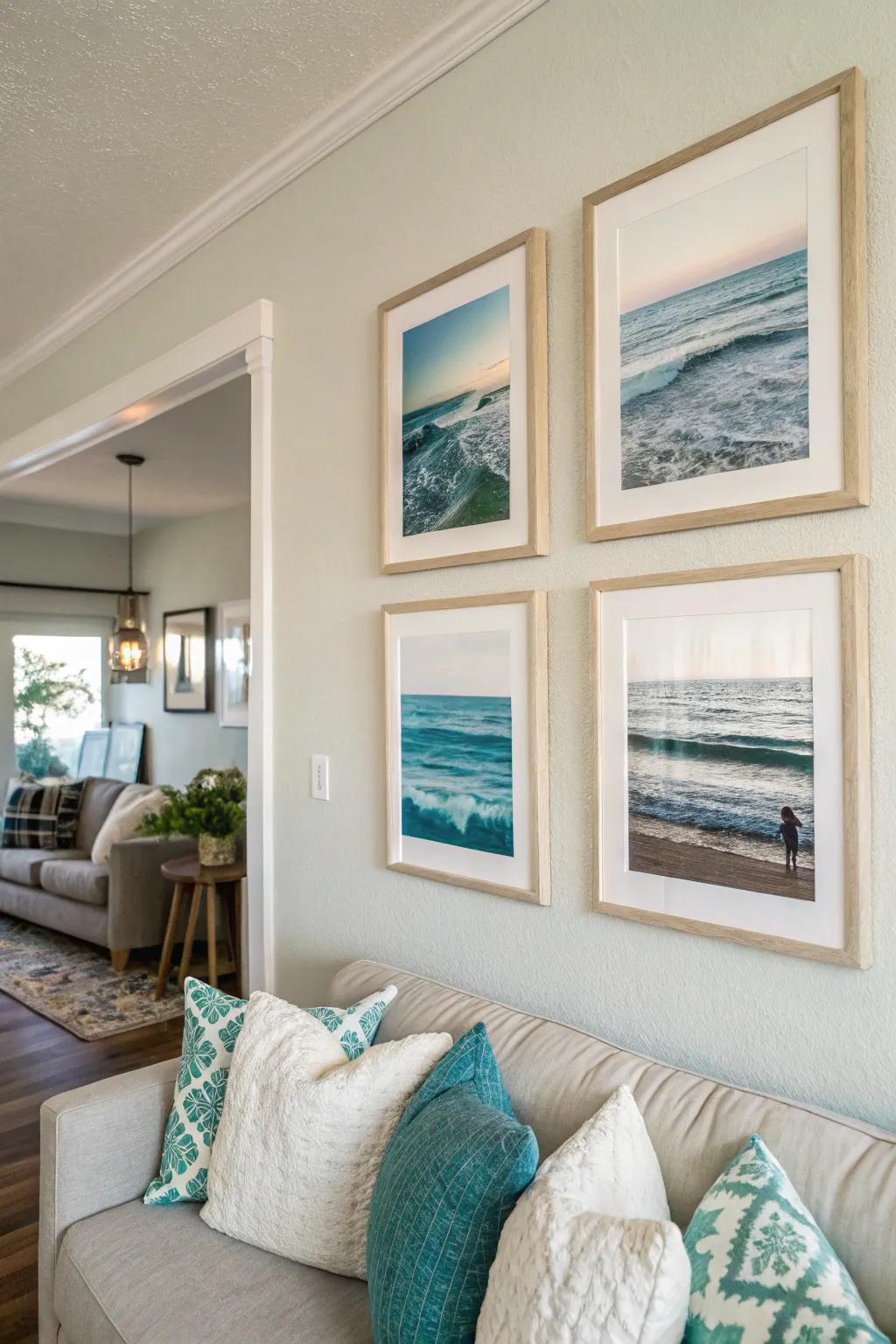 Transform your area with captivating ocean-themed art illustrations.