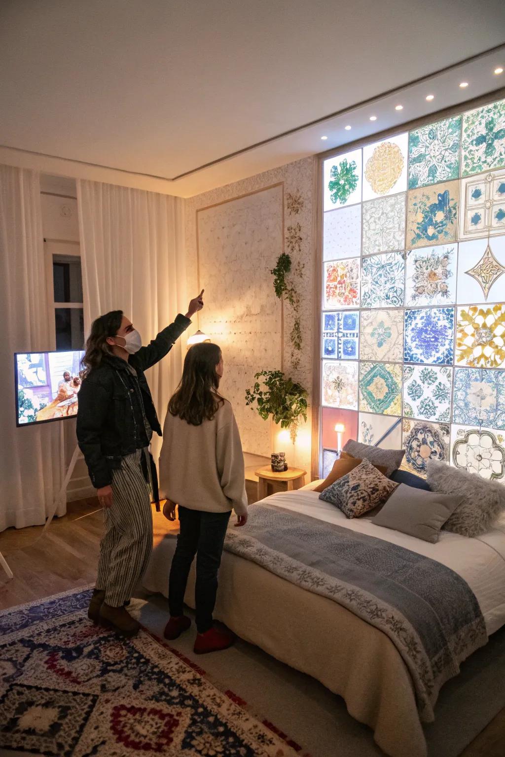Interactive design changes your room to a dynamic location.