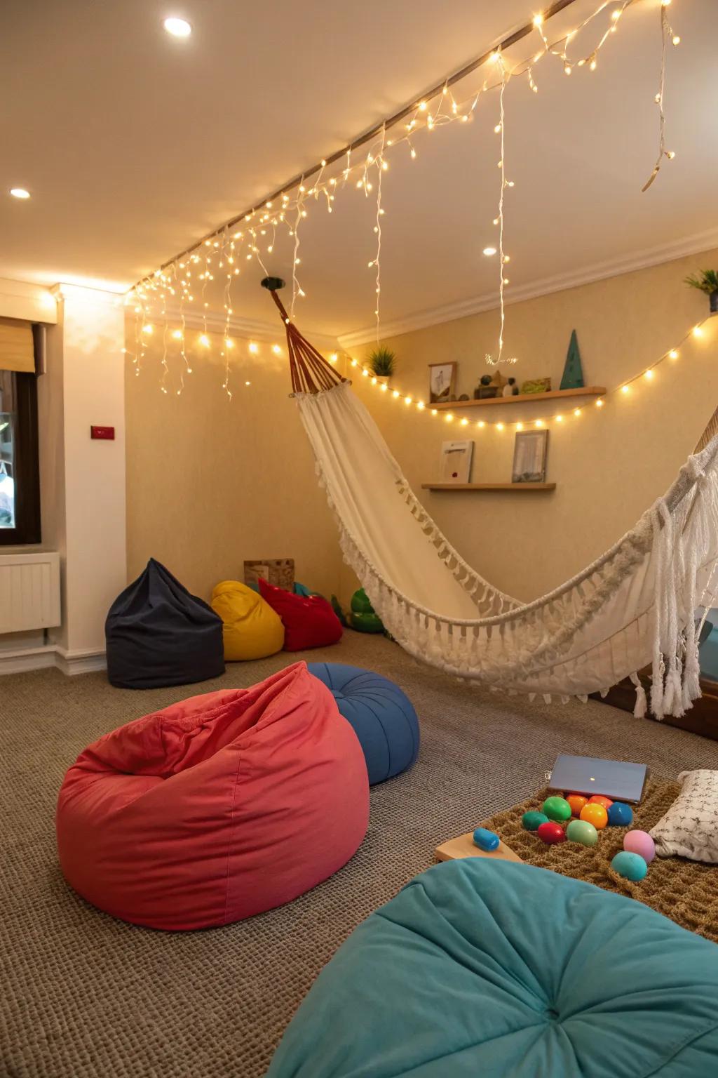 Provide a space for relaxation and downtime with comfy seating.