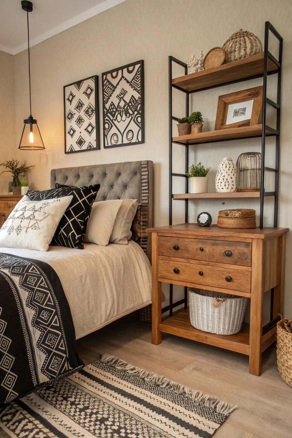 Wood parts introduce inviting warmth and everlasting charm.