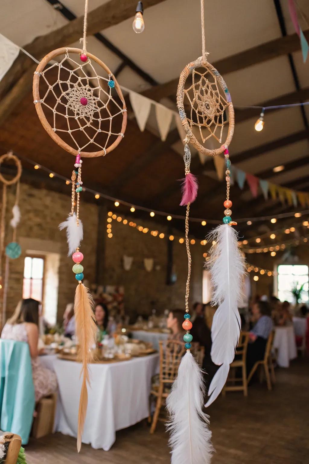 Dreamcatchers introduce whimsy and refinement.
