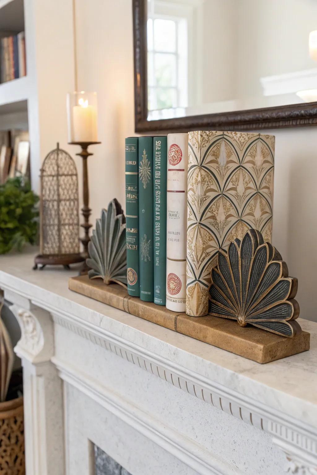 Creative bookends add style and function.