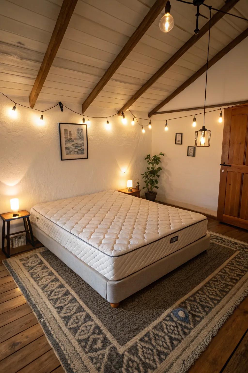 Soft lighting creates a warm and intimate space.