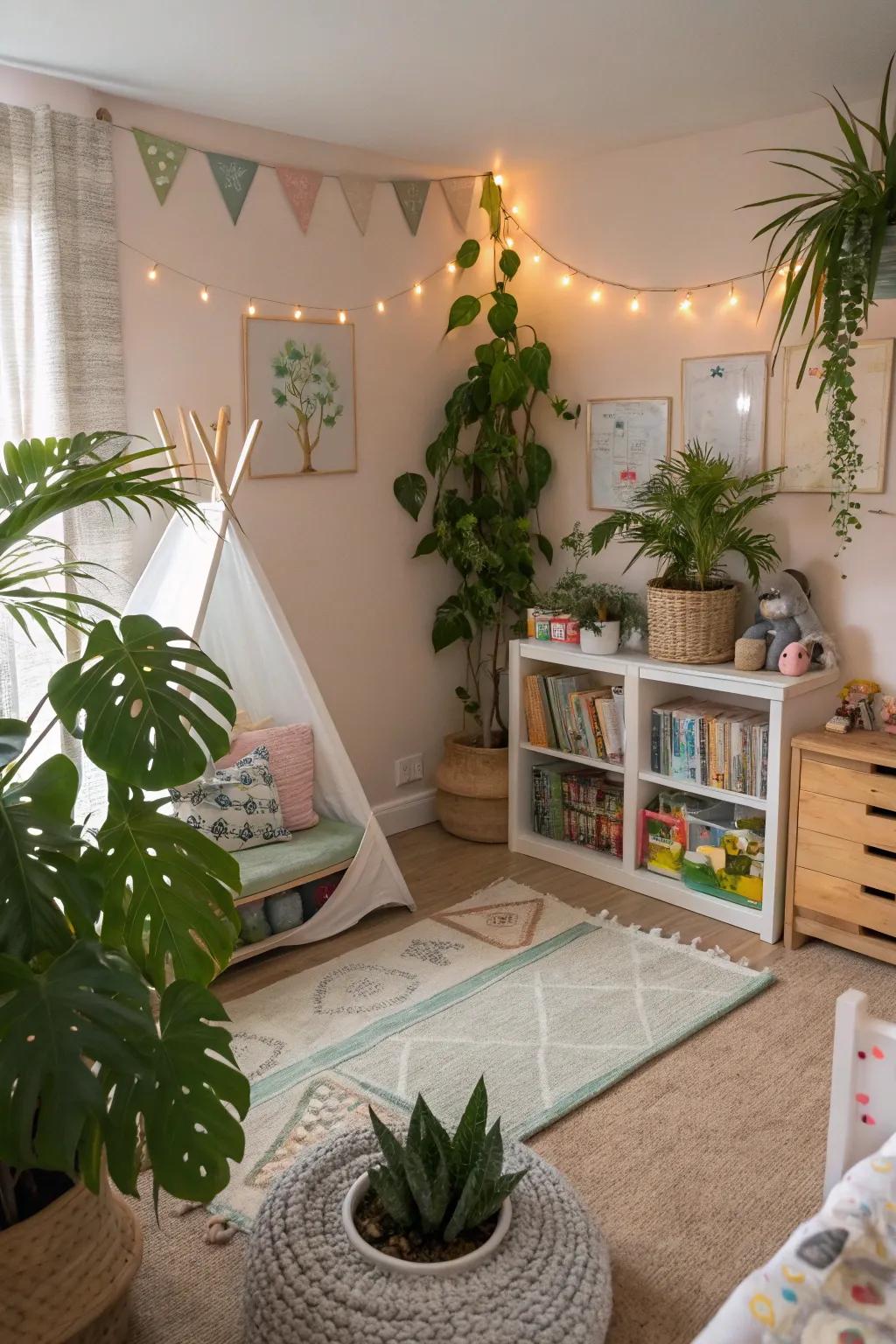 Flora bring nature and calmness to the room.