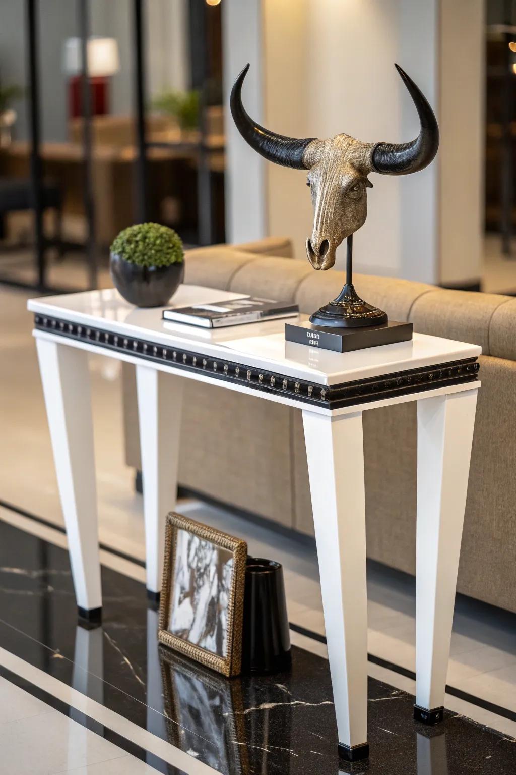 Make a statement with standalone decor.