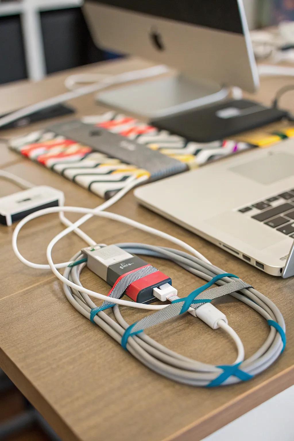 Strong tape providing a swift solution for wire arrangement.