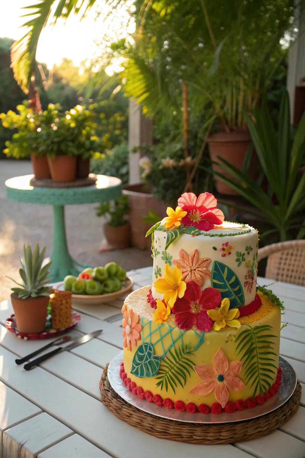Exotic sensations with vibrant buttercream designs