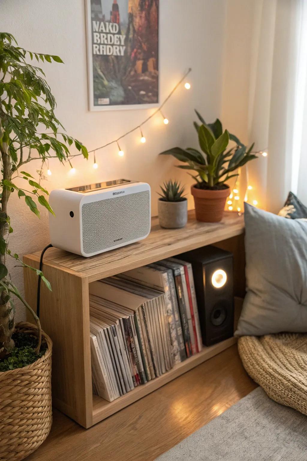 Immerse yourself in sound ambiance in your calming corner.