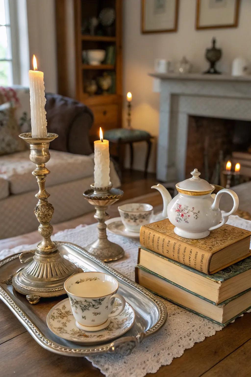 Vintage components introduce historical charm to light displays.