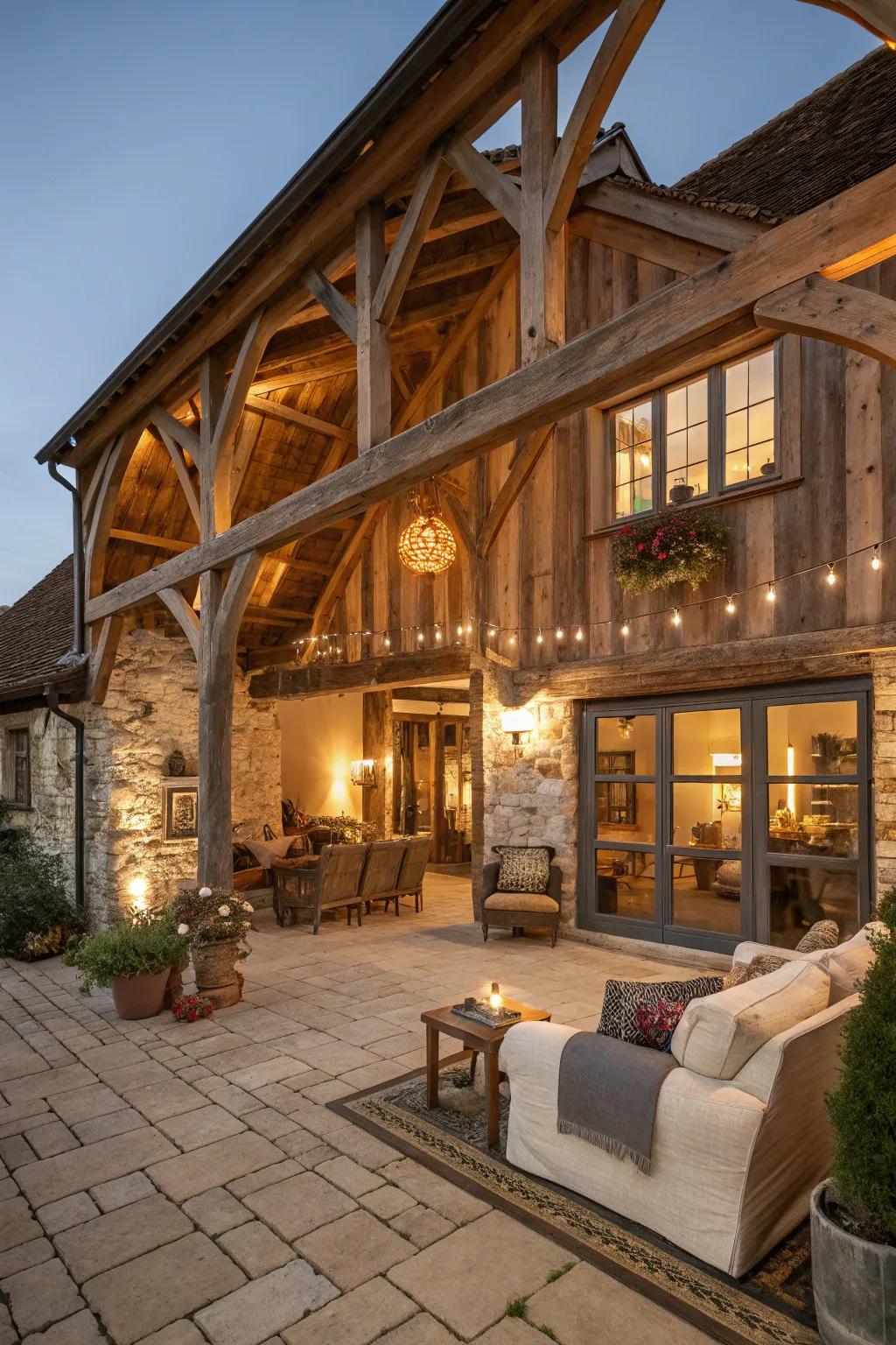 Country charm fulfills modern living inside this beautifully refurbished barn home.