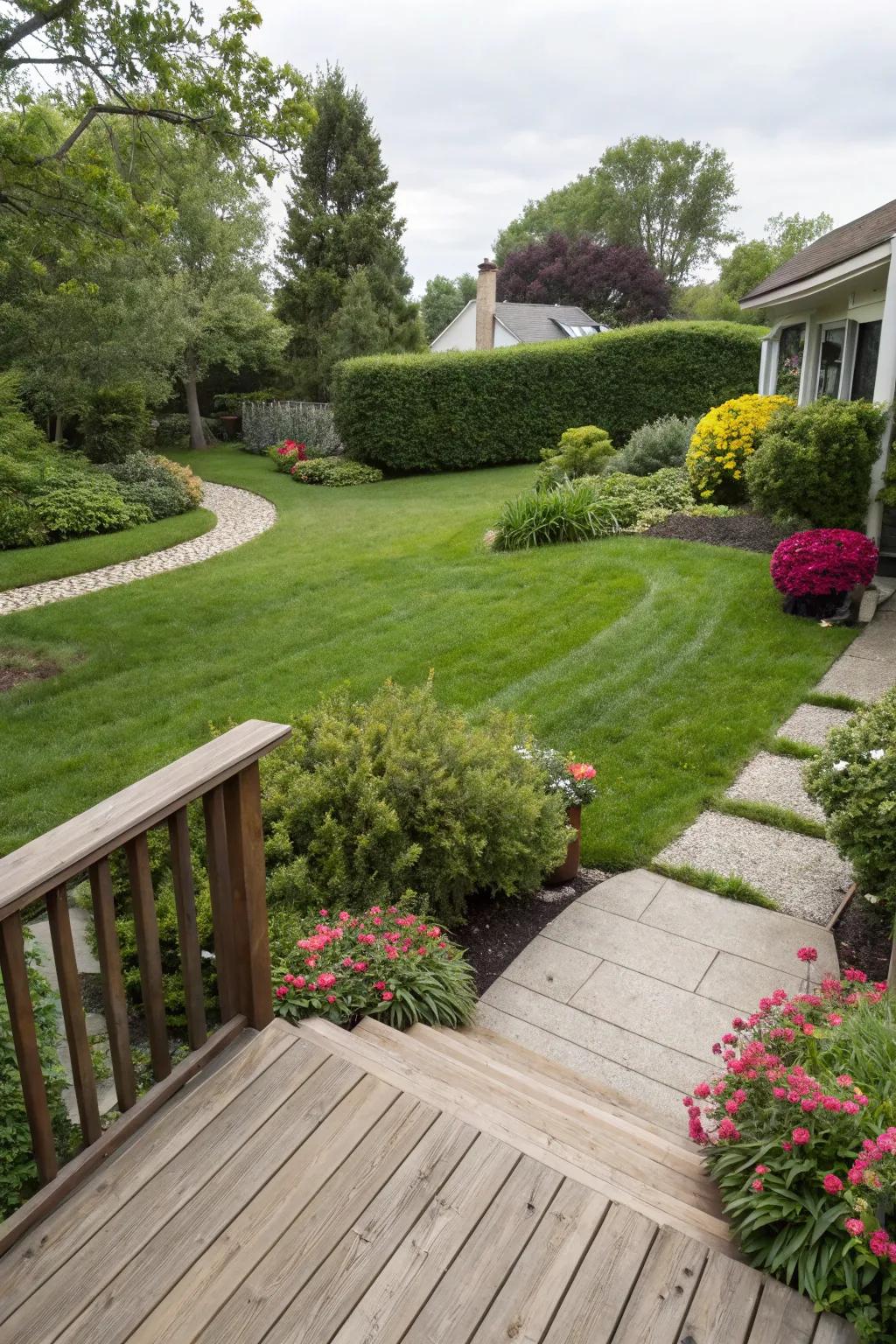 An elevated space provides a versatile and elevated outdoor area.