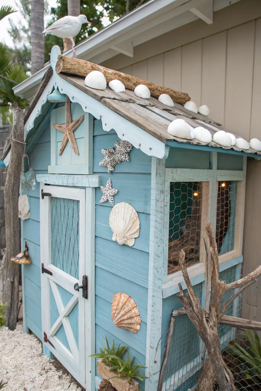 A themed design lends your coop a unified and distinctive appearance.