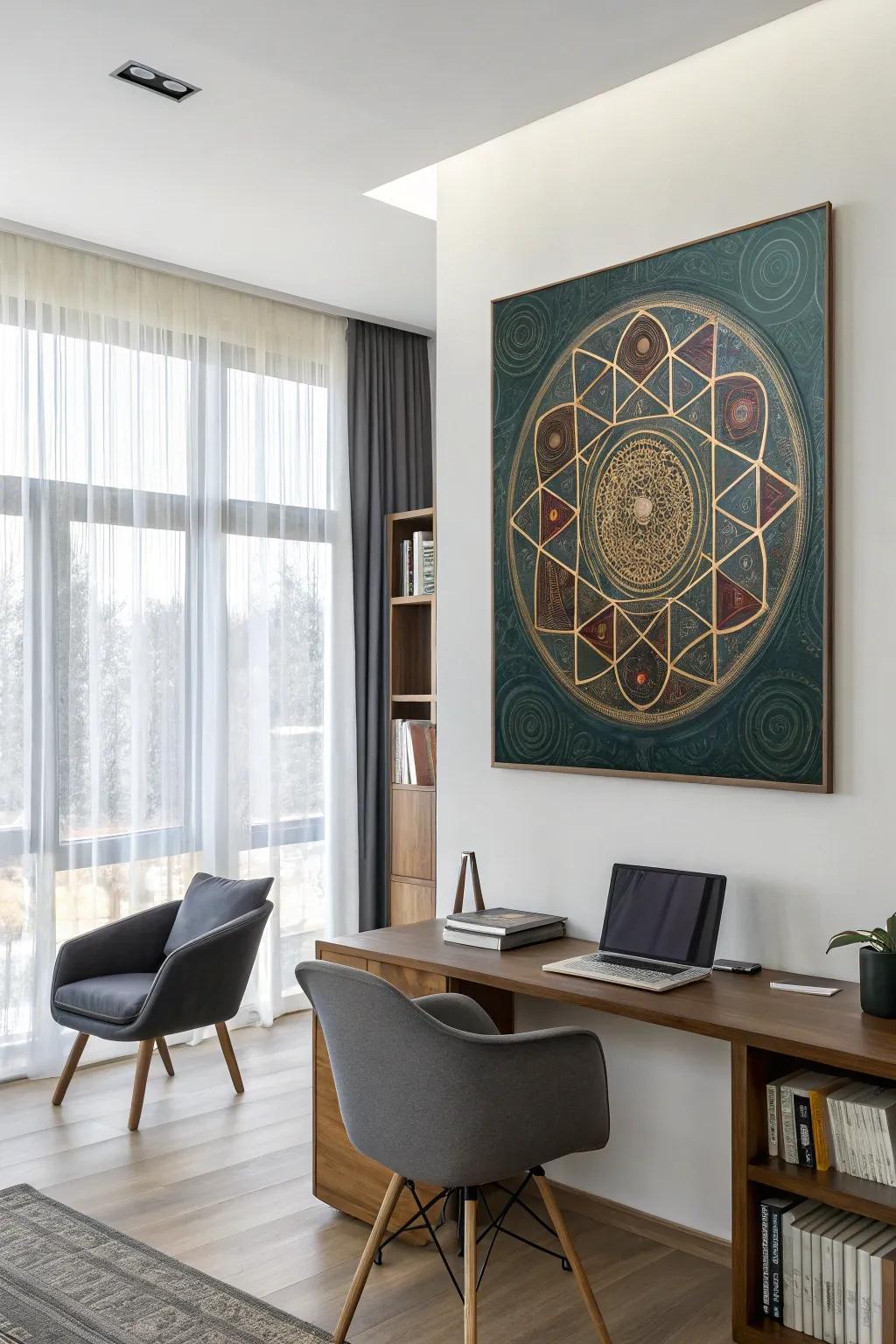 Hallowed pattern art brings mystical beauty and depth to your decor.