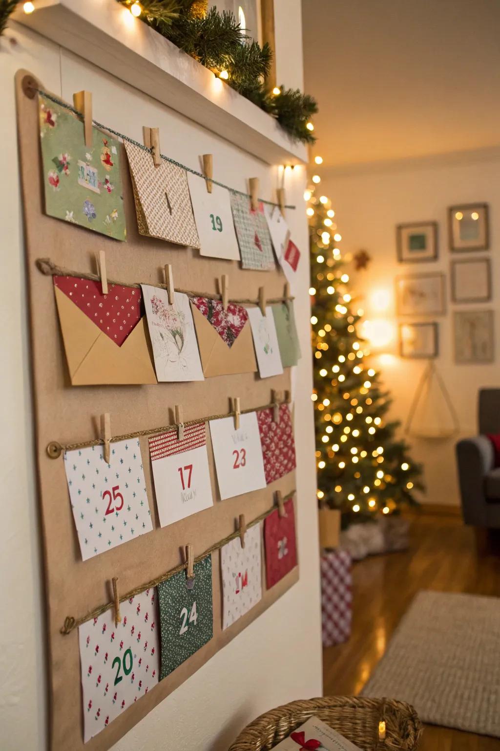 A bespoke advent display adds a personal and decorative touch to your home.