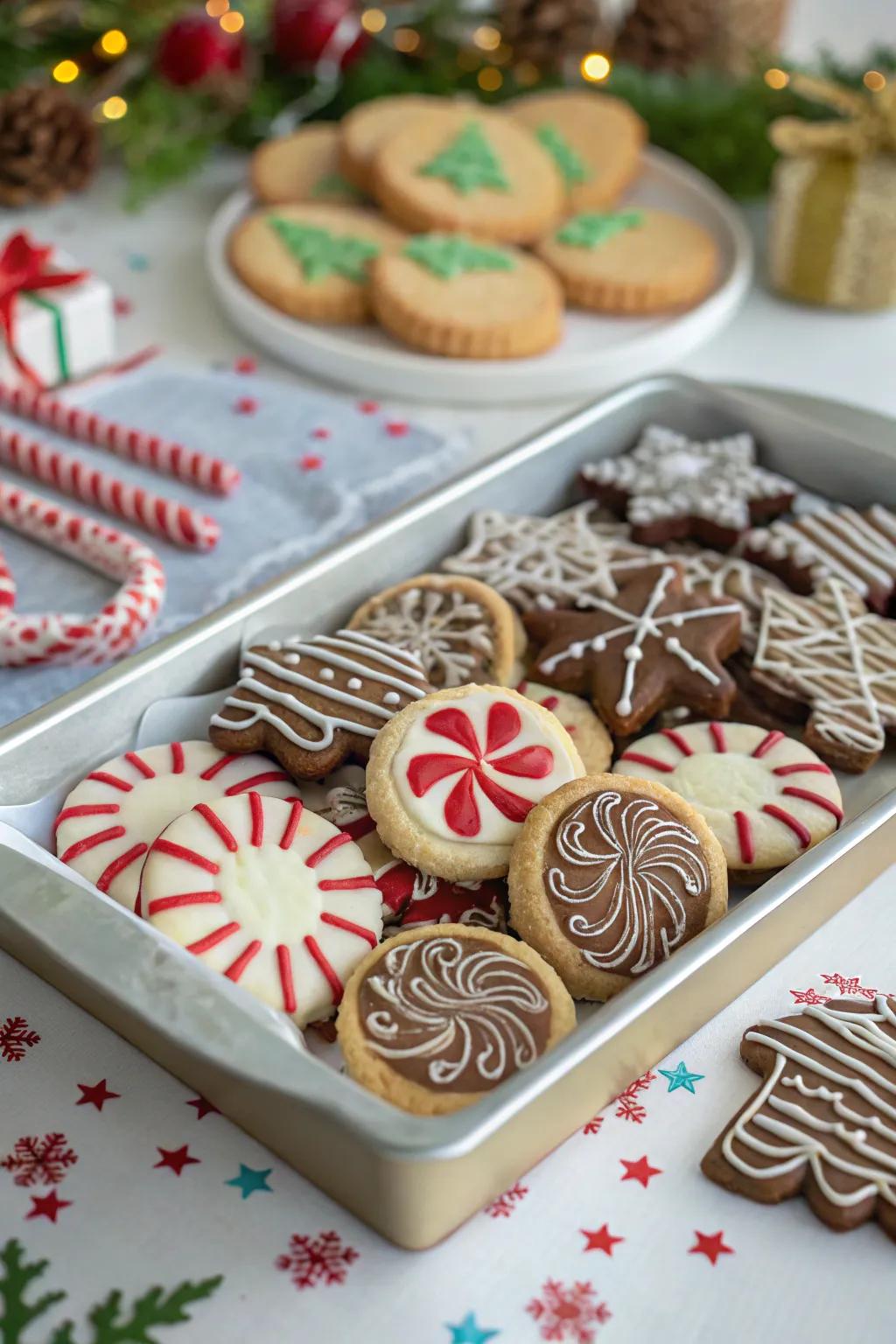 Add flair to your dessert table with freshly made peppermint cookies.
