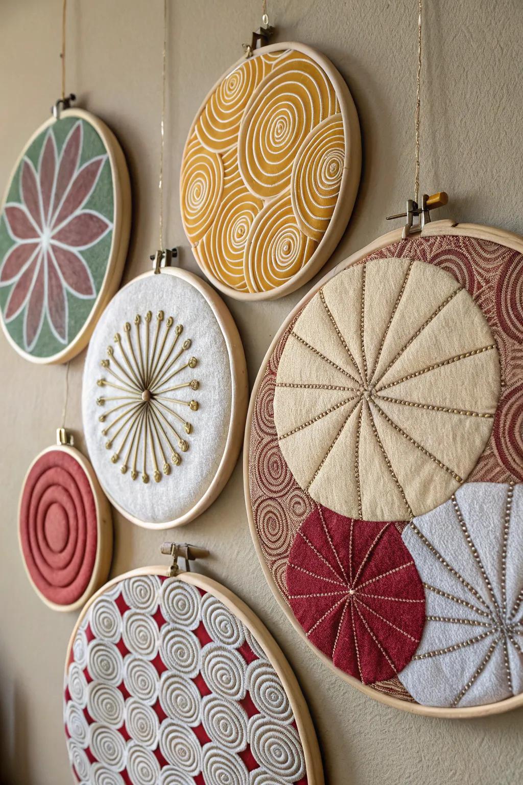 Introduce texture using fabric art.
