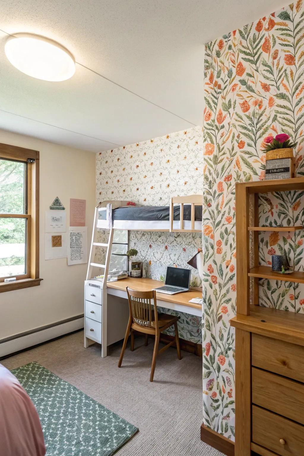 Removable wallpaper offers style with flexibility.