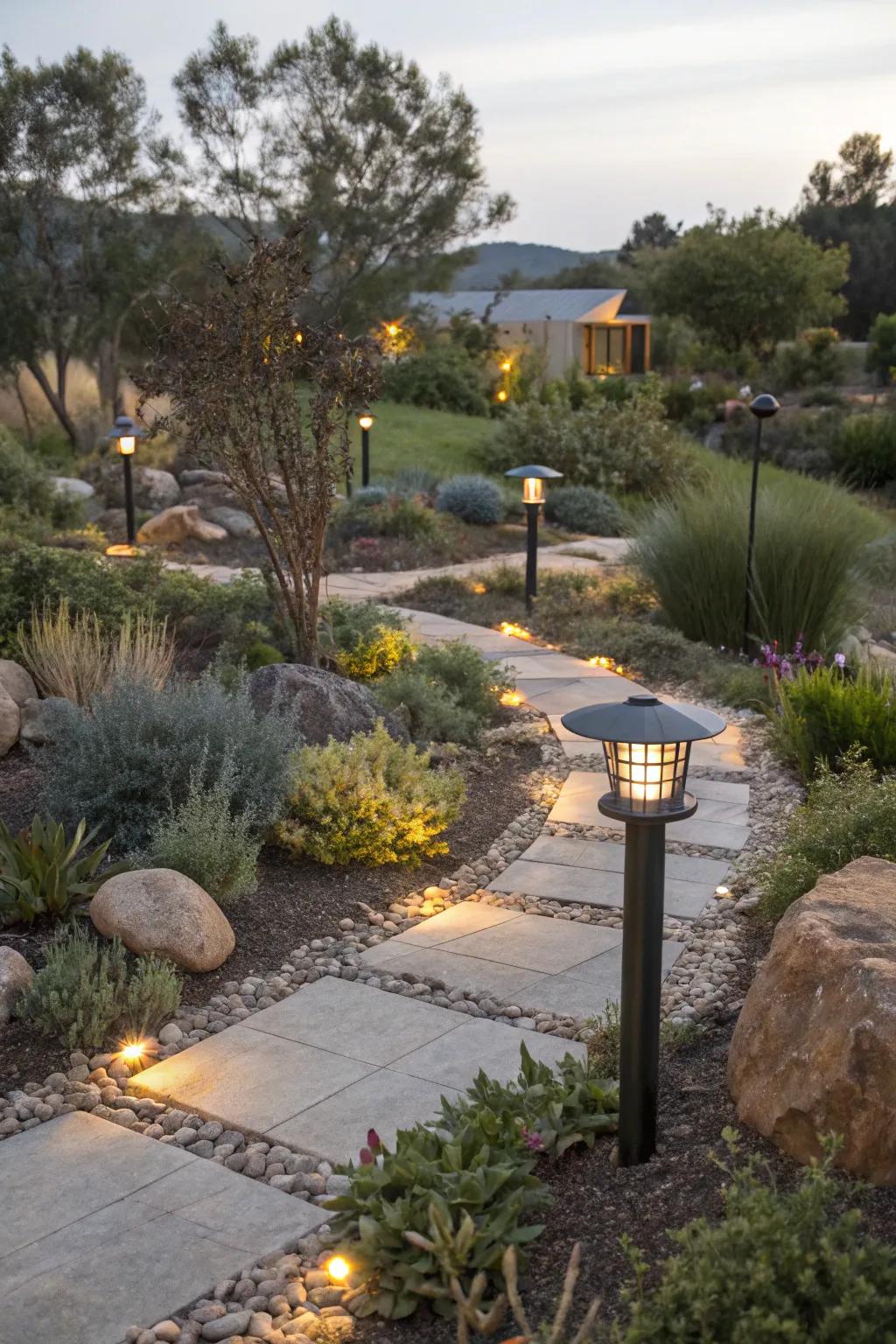 Eco-friendly elements promote sustainability and beauty.
