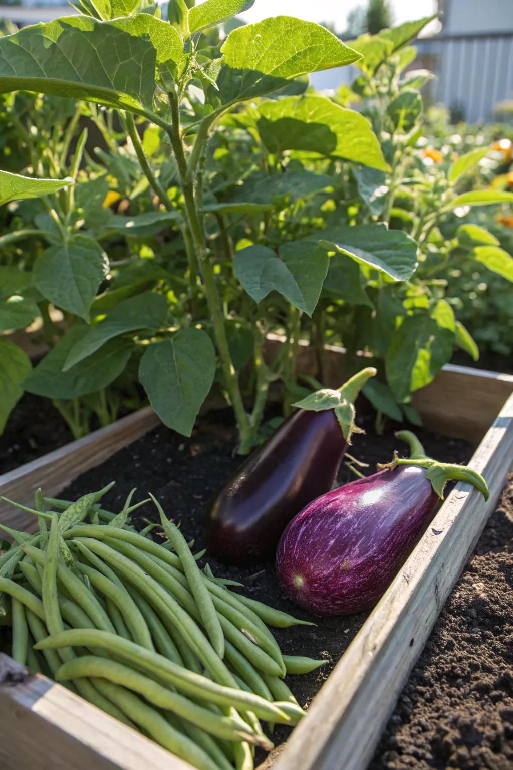 Glossy fruits and pulses, a mutual growth-boosting garden match.