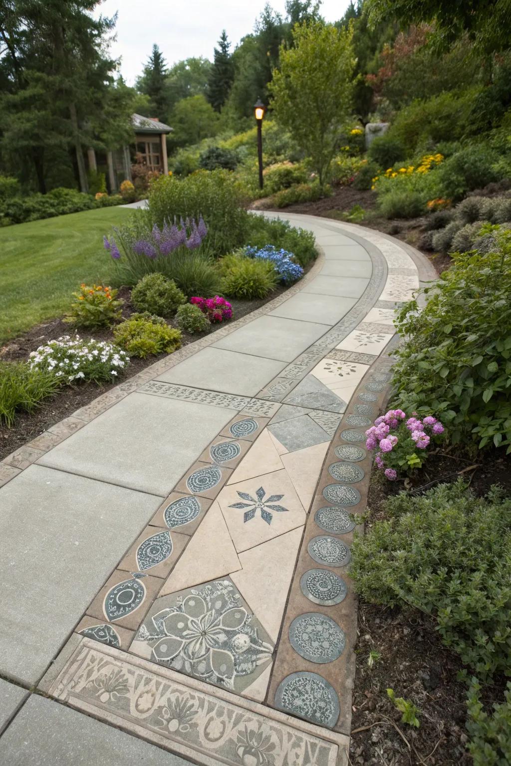 Elevate your walkway with inlays.
