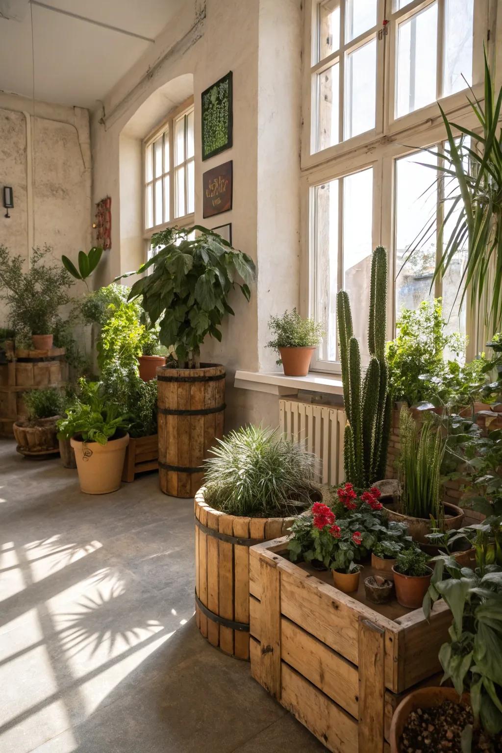 Exterior features indoors fashion a revitalizing atmosphere.